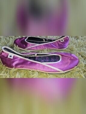 Women’s Purple Converse Satin Ballet Flats Size 6